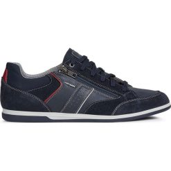 Geox - Buty. Niebieskie buty sportowe męskie Geox, z zamszu, na sznurówki. Za 429,90 zł.