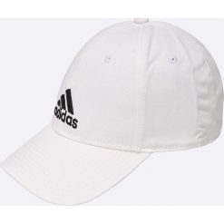Adidas Performance - Czapka. Białe czapki damskie adidas Performance, bez wzorów, z bawełny. W wyprzedaży za 59,90 zł.