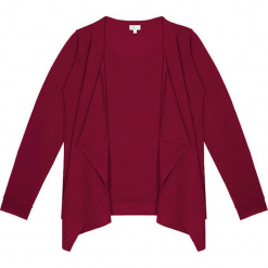 Sweter kaszmirowy 2w1 w kolorze bordowym. Czerwone kardigany damskie marki Ateliers de la Maille, z kaszmiru. W wyprzedaży za 591,95 zł.