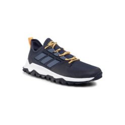 ADIDAS KANADIA TRAIL EE8183. Niebieskie buty sportowe męskie Adidas, ze skóry ekologicznej, bez zapięcia. Za 269,99 zł.