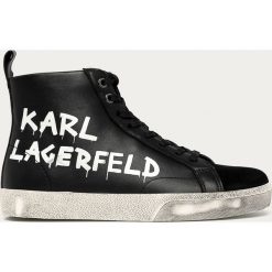 Karl Lagerfeld - Buty skórzane. Czarne buty sportowe damskie KARL LAGERFELD, ze skóry. Za 869,90 zł.