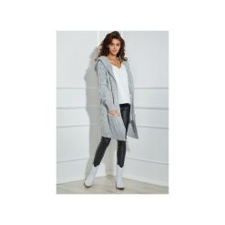Długi sweter Ooh la la z kapturem w szarym odcieni. Szare swetry damskie Ooh la la, l, bez wzorów, z jeansu, eleganckie, z długim rękawem, długie, z kapturem. Za 179,00 zł.