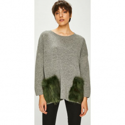 Silvian Heach - Sweter. Szare swetry oversize damskie marki Silvian Heach, na co dzień, m, z dzianiny, casualowe, z włoskim kołnierzykiem, z długim rękawem, dopasowane. Za 349,90 zł.