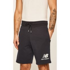 New Balance - Szorty. Niebieskie spodenki sportowe męskie s, z nadrukiem, z elastanu, sportowe. Za 199,90 zł.