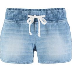Szorty dżinsowe ze stretchem bonprix jasnoniebieski. Niebieskie szorty damskie bonprix, z jeansu. Za 54,99 zł.