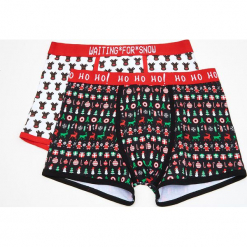 Świateczny 2 pack bokserek - Czarny. Czarne bokserki męskie Cropp. Za 49,99 zł.