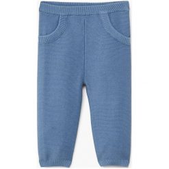 Mango Kids - Legginsy dziecięce Reno 62-74 cm. Niebieskie spodnie dziewczęce marki Mango Kids, l, z bawełny. W wyprzedaży za 19,90 zł.