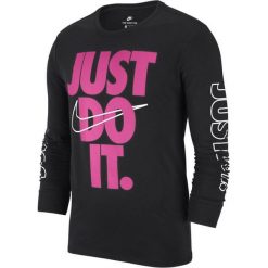 Nike T-Shirt Męski M Nsw Tee Ls Jdi+ Sleeves/Black/Watermelon/White M. Czarne koszulki sportowe męskie marki Nike, m, z długim rękawem. Za 119,00 zł.