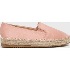 Answear - Espadryle Primavera. Różowe espadryle damskie ANSWEAR, bez wzorów, z materiału, bez obcasa, na obcasie. W wyprzedaży za 59,90 zł.