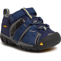 Sandały KEEN - Seacamp II Cnx 1022944 Blue Depths/Gargoyle. Niebieskie sandały chłopięce Keen, z tworzywa sztucznego, bez zapięcia. W wyprzedaży za 139,00 zł.