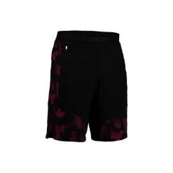 Spodenki fitness kardio FST 500 męskie. Czarne spodenki sportowe męskie DOMYOS, s, bez wzorów, z elastanu, sportowe, na fitness i siłownię. W wyprzedaży za 54,99 zł.