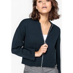 Kardigany damskie: Krótki sweter-kardigan zapinany na suwak