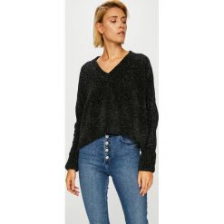 Noisy May - Sweter. Czarne swetry damskie Noisy May, s, bez wzorów, z poliesteru, z krótkim rękawem, krótkie, bez kaptura. W wyprzedaży za 79,90 zł.
