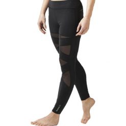 Reebok Cardio Legging BK2015 leginsy damskie czarne 2XS. Czarne legginsy sportowe damskie Reebok, s, bez wzorów, z elastanu, na fitness i siłownię. W wyprzedaży za 99,99 zł.