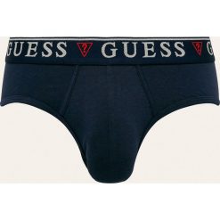 Guess Jeans - Slipy (3 pack). Białe slipy męskie s, z aplikacjami, z elastanu. Za 179,90 zł.
