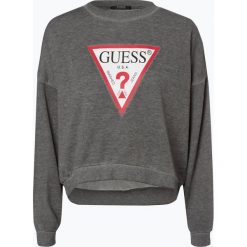 Guess Jeans - Damska bluza nierozpinana, szary. Szare bluzy damskie marki Guess Jeans, s, z aplikacjami, z jeansu, bez rękawów, bez kaptura. Za 309,95 zł.