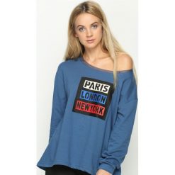 Bluzy damskie: Niebieska Bluza Best City