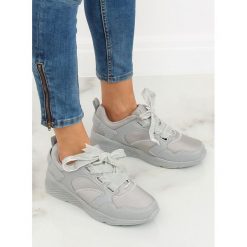 Buty sportowe szare 520-7 GREY. Szare buty sportowe damskie obuwie damskie, bez wzorów, z tkaniny, sportowe. Za 41,94 zł.