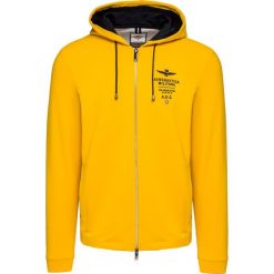 Bluza AERONAUTICA MILITARE. Niebieskie bluzy męskie Aeronautica Militare, bez wzorów, z bawełny, z kapturem, bez rękawów, bez kaptura. Za 740,00 zł.