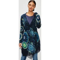 Desigual - Kardigan. Niebieskie kardigany damskie marki Desigual, s, z bawełny, długie. W wyprzedaży za 299,90 zł.