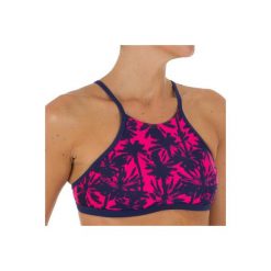 Góra kostiumu kąpielowego ANDREA MIAMI damska. Różowe t-shirty damskie marki OLAIAN, bez wzorów, z elastanu, bez rękawów. W wyprzedaży za 19,99 zł.