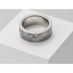 Emporio Armani Pierścionek silvercoloured. Szare sygnety męskie Emporio Armani. Za 369,00 zł.