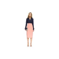 Spódnice krótkie Style S065 Ołówkowa spódniczka midi - łososiowa. Różowe spódniczki damskie Style, s, bez wzorów, krótkie, midi, ołówkowe. Za 85,00 zł.