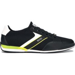 BOSS Saturn Tenisówki Czarny. Czarne trampki męskie Boss, bez wzorów, z materiału, bez zapięcia. Za 748,95 zł.