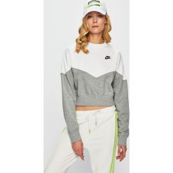 Nike Sportswear - Bluza. Białe bluzy damskie marki Nike Sportswear, s, z aplikacjami, z bawełny. Za 219,90 zł.