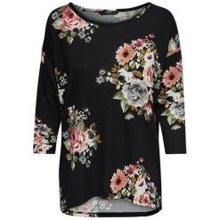 Only Damska Bluzka Elcos 4/5 Aop Top Jrs Noos Black Flow Er (Rozmiar M). Czarne bluzki damskie marki ONLY, m, bez wzorów, bez kołnierzyka. W wyprzedaży za 91,00 zł.