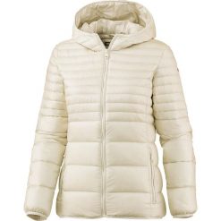 Kurtka puchowa w kolorze kremowym. Białe kurtki damskie pikowane marki Ski- & Outdoor, bez wzorów, z puchu, bez kaptura. W wyprzedaży za 242,95 zł.