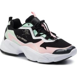 Sneakersy PLEIN SPORT - Runner Logos F19S MSC2423 STE003N Black/Turquoise 0222. Czarne półbuty damskie Plein Sport, na co dzień, bez wzorów, ze skóry ekologicznej, sportowe, bez obcasa, na płaskiej podeszwie, bez zapięcia. Za 1279,00 zł.