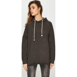 Answear - Bluza ORIENT EXPRESS. Szare bluzy damskie ANSWEAR, s, z nadrukiem, z bawełny, bez rękawów, z kapturem. W wyprzedaży za 59,90 zł.