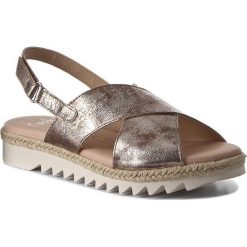 Espadryle CAPRICE - 9-28614-38 Taupe Metallic 354. Żółte espadryle damskie marki Caprice, ze skóry. W wyprzedaży za 169,00 zł.