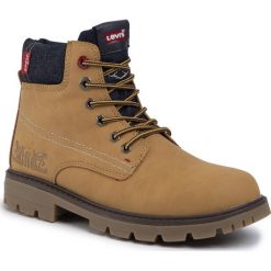 Trapery LEVI'S - VFOR0025S Camel Navy 1506. Pomarańczowe śniegowce chłopięce Levi's®, bez zapięcia. Za 239,00 zł.