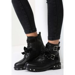 Buty zimowe damskie: Czarne Botki Beware