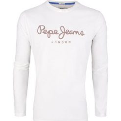 T-Shirt Pepe Jeans Sail Long White. Białe t-shirty męskie Pepe Jeans, m, bez wzorów, z jeansu, klasyczne, z klasycznym kołnierzykiem. Za 99,00 zł.