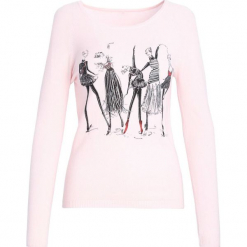 Jasnoróżowy Sweter Thin Lines. Różowe bez kategorii marki Born2be, na zimę, xl. Za 44,99 zł.