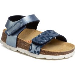Sandały SUPERFIT - 6-00123-80 M Blau. Niebieskie sandały dziewczęce Superfit, ze skóry ekologicznej, bez zapięcia. Za 159,00 zł.