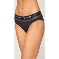 Tommy Hilfiger - Figi. Niebieskie majtki damskie TOMMY HILFIGER, s, z elastanu. Za 79,90 zł.