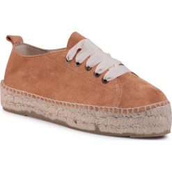 Espadryle MANEBI - Sneakers D W 1.1 E0 Cuero. Pomarańczowe espadryle damskie Manebi, bez wzorów, ze skóry, bez obcasa, na płaskiej podeszwie. Za 539,00 zł.