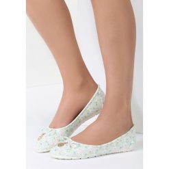 Zielone Balerinki Soft Landing. Zielone baleriny damskie TULLO, z materiału, na obcasie. Za 59,99 zł.