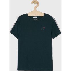 Tommy Hilfiger - T-shirt dziecięcy 128-176 cm. Niebieskie t-shirty chłopięce TOMMY HILFIGER, bez wzorów, z bawełny, bez rękawów. W wyprzedaży za 119,90 zł.