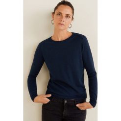 Mango - Sweter Lucca. Szare swetry klasyczne damskie Mango, l, z bawełny, z okrągłym kołnierzem. Za 69,90 zł.