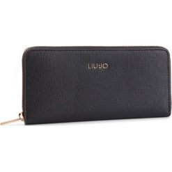 Duży Portfel Damski LIU JO - Xl Zip Around N19174 E0087 Black 22222. Czarne portfele damskie marki Liu Jo, bez wzorów, ze skóry ekologicznej. Za 299,00 zł.