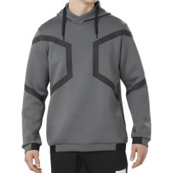 Asics Hexagon Po Hoodie 153343-027. Szare bluzy męskie Asics, m, bez wzorów, z elastanu, bez kołnierzyka, bez rękawów, bez kaptura. W wyprzedaży za 199,99 zł.