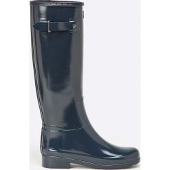 Hunter - Kalosze Refined Gloss. Niebieskie kalosze damskie marki Hunter, z materiału. Za 499,90 zł.