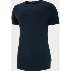 T-shirt męski TSM600 - ciemny granat - Outhorn. Pomarańczowe koszulki męskie Outhorn, m, bez wzorów, bez kołnierzyka. Za 29,99 zł.