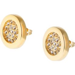 Kolczyki damskie: Pozłacane kolczyki-wkrętki z kryształkami Swarovski