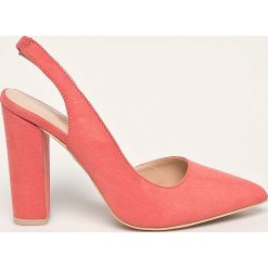 Glamorous - Czółenka. Pomarańczowe czółenka damskie Glamorous, bez wzorów, z materiału, bez obcasa, na obcasie. Za 139,90 zł.